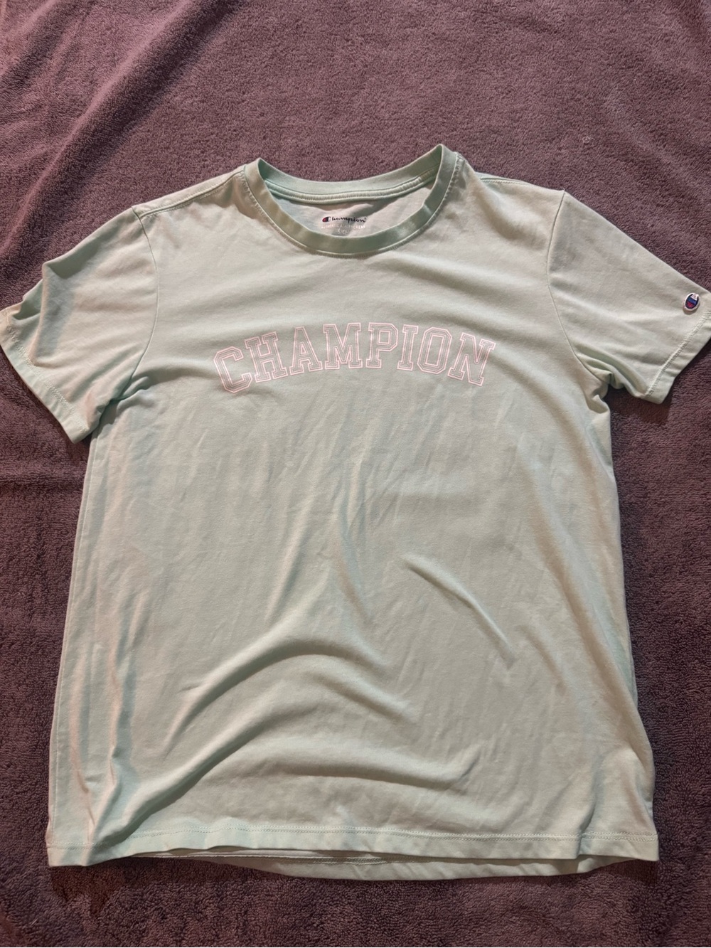 Champion Pastel Green Arch Logo Tee
